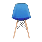 Cadeira Charles Eames Eiffel Acrílico Azul Transparente Base