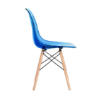 Cadeira Charles Eames Eiffel Acrílico Azul Transparente Base