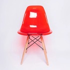 Cadeira Charles Eames Eiffel Acrílico Vermelho Transparente B