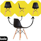 Cadeira Charles Eames Eiffel Base Madeira Design