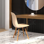 Cadeira Charles Eames Eiffel Base Madeira Para Mesa De Comput