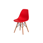 Cadeira Charles Eames Eiffel Base Madeira - Vermelha