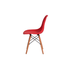 Cadeira Charles Eames Eiffel Base Madeira - Vermelha