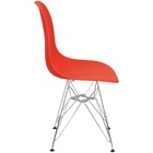 Cadeira Charles Eames Eiffel Base Metal - Vermelha