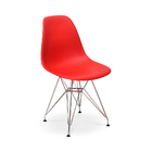 Cadeira Charles Eames Eiffel Base Metal Vermelha