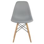 Cadeira Charles Eames Eiffel Cinza Pés De Madeira