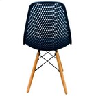 Cadeira Charles Eames Eiffel Colmeia Wood Design  Azul Petról