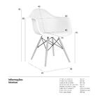 Cadeira Charles Eames Eiffel Com Apoio De Braços - Daw - Base