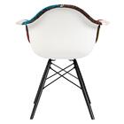 Cadeira Charles Eames Eiffel Daw Assento De Tecido Patchwork