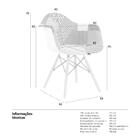 Cadeira Charles Eames Eiffel Daw Assento De Tecido Patchwork