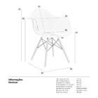 Cadeira Charles Eames Eiffel Daw Incolor Com Braços E Pés De