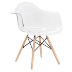 Cadeira Charles Eames Eiffel Daw Incolor Com Braços E Pés De