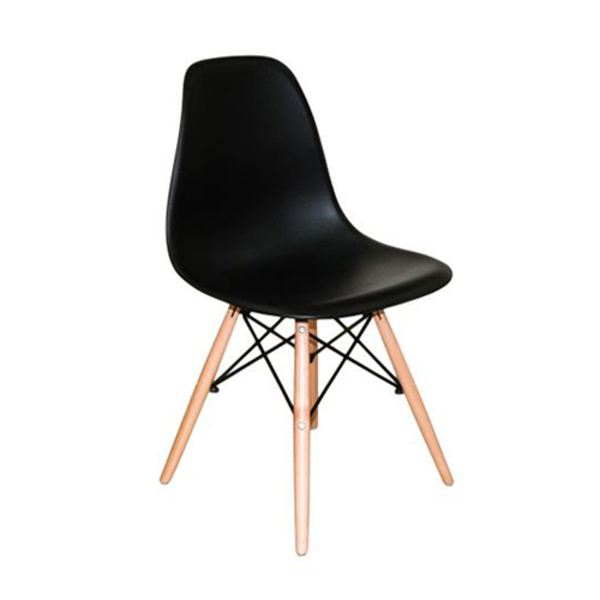 Cadeira Charles Eames Eiffel Dkr Wood - Design Preto