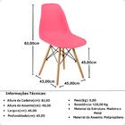 Cadeira Charles Eames Eiffel Dkr Wood - Design - Rosa Pink