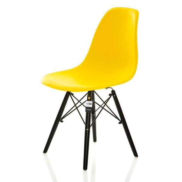 Cadeira Charles Eames Eiffel Dsw - Amarela - Black Edition