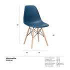 Cadeira Charles Eames Eiffel Dsw - Azul Petróleo - Madeira Cl