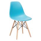 Cadeira Charles Eames Eiffel Dsw - Azul Tiffany - Madeira Cla