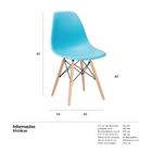 Cadeira Charles Eames Eiffel Dsw - Azul Tiffany - Madeira Cla