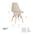 Cadeira Charles Eames Eiffel Dsw - Nude - Madeira Clara