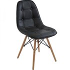 Cadeira Charles Eames Eiffel Estofada Veludo Wood Design Preto