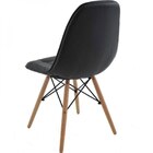 Cadeira Charles Eames Eiffel Estofada Veludo Wood Design Preto