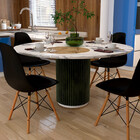 Cadeira Charles Eames Eiffel Pés De Madeira Kit Com 4 Unidades