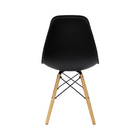 Cadeira Charles Eames Eiffel Preta Base Madeira