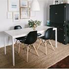 Cadeira Charles Eames Eiffel Preta Pés De Madeira