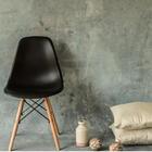 Cadeira Charles Eames Eiffel Preta Pés De Madeira