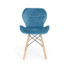Cadeira Charles Eames Eiffel Slim Veludo Estofada Turquesa
