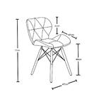 Cadeira Charles Eames Eiffel Slim Veludo Estofada - Verde