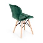 Cadeira Charles Eames Eiffel Slim Veludo Estofada - Verde