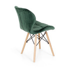 Cadeira Charles Eames Eiffel Slim Veludo Estofada Verde