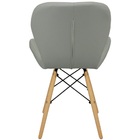 Cadeira Charles Eames Eiffel Slim Wood Estofada - Cinza
