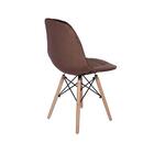Cadeira Charles Eames Eiffel Tecido Botone Marrom