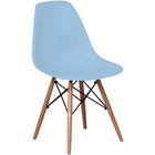 Cadeira Charles Eames Eiffel Wood Design - Azul Claro
