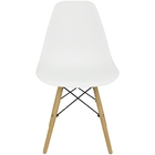 Cadeira Charles Eames Eiffel Wood Design Branca Branco