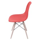 Cadeira Charles Eames Eiffel Wood Design Vermelho