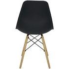 Cadeira Charles Eames Eiffel Wood Dkr Cozinha Jantar Preta