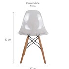 Cadeira Charles Eames Eiffel Wood - Policarbonato Transparente