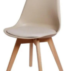 Cadeira Charles Eames Leda Design Wood Estofada Base Madeira