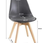 Cadeira Charles Eames Leda Design Wood Estofada Base Madeira