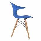 Cadeira Charles Eames New Wood Design Pelegrin Pw-079 Azul