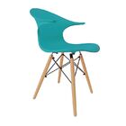 Cadeira Charles Eames New Wood Design Pelegrin Pw-079 Azul Ce