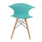 Cadeira Charles Eames New Wood Design Pelegrin Pw-079 Azul Ce