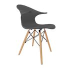 Cadeira Charles Eames New Wood Design Pelegrin Pw-079 Cinza E