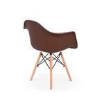 Cadeira Charles Eames Wood Daw Com Braços - Design - Marrom