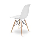 Cadeira Charles Eames Wood Design Eiffel De Jantar Branca