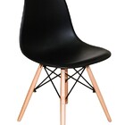 Cadeira Charles Eames Wood Dsw Preta -  Base Madeira