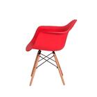 Cadeira Charles Eiffel Eames Wood Vermelha Com Braços